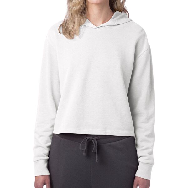 Ladies' Cropped Pullover Hooded Sweatshirt Thumbnail